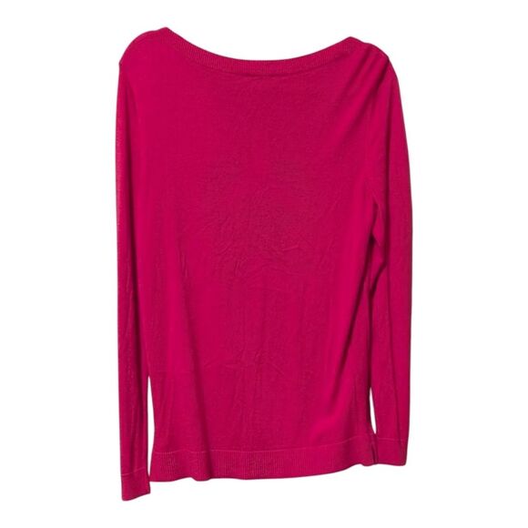 NWT Talbots hot pink lightweight crab sweater size Large sealift saltlife boat - Picture 2 of 8